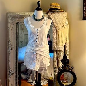 White tank top tunic